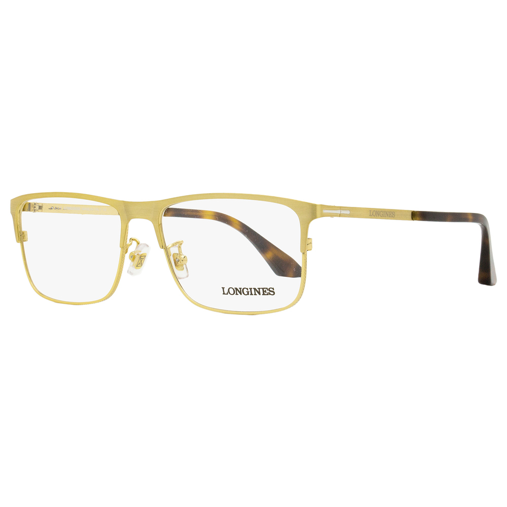 Longines LG5005-H Rectangular Eyeglasses 030 Brushed Deep Gold 56mm